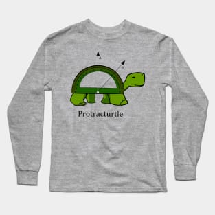Protracturtle -  Funny Math Turtle Long Sleeve T-Shirt